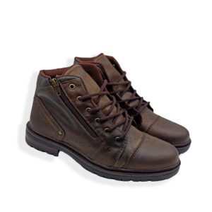 Bota Wonder Garagem Ziper 3129 - Marrom