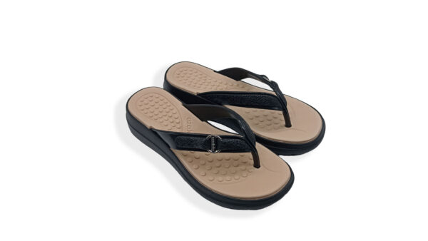 Tamanco Azaleia Lia Soft Care Feminino - Nude medio -preto bege - Image 4