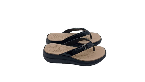 Tamanco Azaleia Lia Soft Care Feminino - Nude medio -preto bege - Image 5